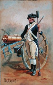 Strzelec, New York Artillery (akwarela na papierze) autorstwa Charles MacKubin Lefferts