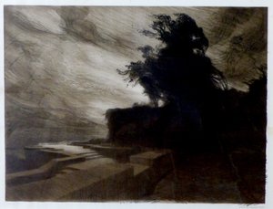Francuski:  Le Vent - należy do serii 9 litografii o nazwie Cantique des créatures autorstwa Charles Marie Dulac