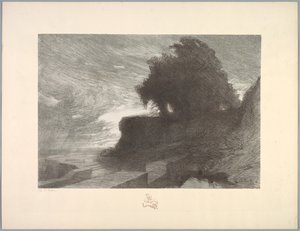 Suita krajobrazów: Pejzaż, Tablica 4, Notatka, Wąż, 1892-1893. autorstwa Charles Marie Dulac