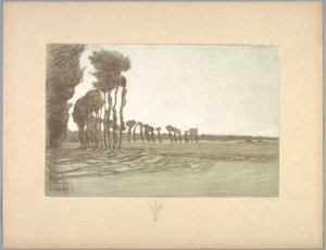 Suite de Paysages: Krajobraz, Płyta 5, Remarque, Trzy łodygi pszenicy, 1892-1893.