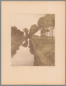 Dwóch spacerowiczów wzdłuż kanału Krajobrazy (tytuł serii) Suite des Paysages (tytuł serii)