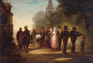 Małżeństwo wiejskie, 1872 r. autorstwa Charles Marie Lhuillier