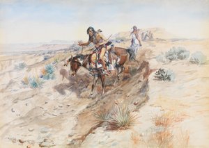 Indyjscy odważni, 1899 autorstwa Charles Marion Russell