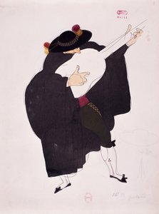 Kostium gitarzysty z Cyrulika sewilskiego Gioacchino Rossiniego, szkic Charlesa Martina (1884-1934) autorstwa Charles Martin