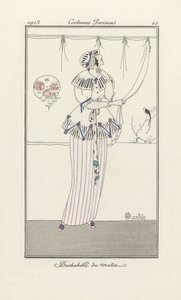 Poranny peniuar, z Costumes Parisien, wyd. 1913 (odbitka szablonowa) autorstwa Charles Martin