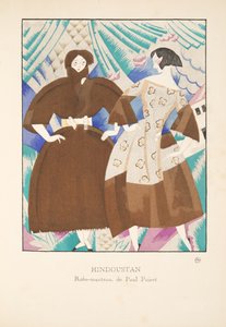 Hindoustan, z kolekcji Fashion Plates, 1920 (odbitka w pochoirze) autorstwa Charles Martin
