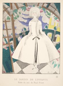 Le Jardin de lInfante, z kolekcji Fashion Plates, 1920 (odbitka szablonowa) autorstwa Charles Martin