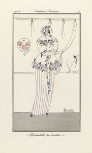 Morning Dress, z Costumes Parisiens, wyd. 1913 (odbitka szablonowa) autorstwa Charles Martin