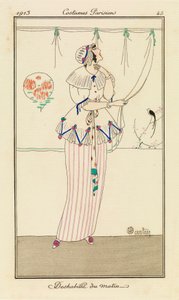 Talerz 45 z „Costumes Parisiens” autorstwa Charles Martin