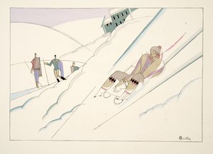 Sanie, od Sports & Entertainment, pub. 1914 (odbitka szablonowa) autorstwa Charles Martin