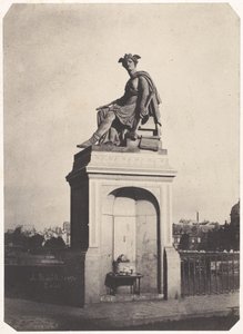 [Alegoryczna rzeźba przemysłu, Pont du Carrousel], 1852. autorstwa Charles Marville