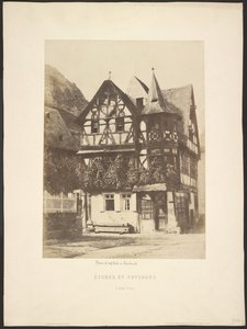 Studia i krajobrazy: XVI-wieczny dom w Bacharah autorstwa Charles Marville