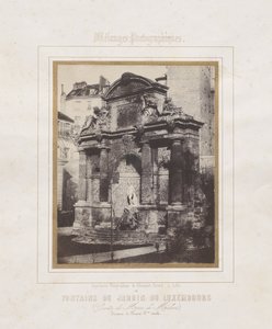Fontanna w Ogrodzie Luksemburskim (Grota Marii de Medici) autorstwa Charles Marville