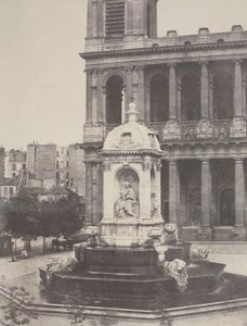 Fontanna w St. Sulpice autorstwa Charles Marville