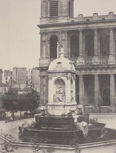 Fontanna w St. Sulpice, 1851. autorstwa Charles Marville
