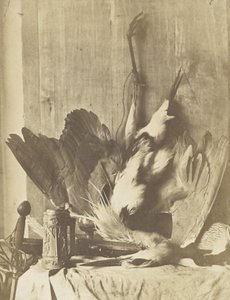Martwa natura z gry, ok.1853-55 (odbitka albuminizowana na papierze solonym) autorstwa Charles Marville