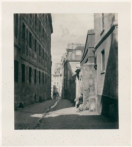 Rue Chartière (impasse Chartière) od rue de Reims autorstwa Charles Marville
