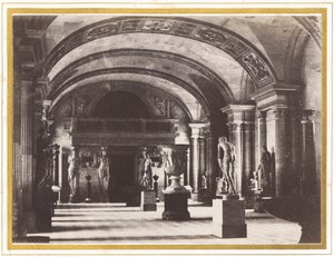 Sala Kariatyd w Muzeum Luwru autorstwa Charles Marville