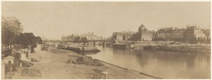 Sekwana z Pont du Carrousel patrząc w kierunku Notre Dame, 1853 (zdjęcie) autorstwa Charles Marville