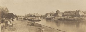 Sekwana od Pont du Carrousel Patrząc w stronę Notre Dame, 1853. autorstwa Charles Marville