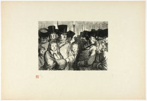 Boulevard du Temple o północy, z Tirage Unique de Trente-Six Bois autorstwa Charles Maurand