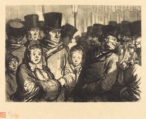 Boulevard du Temple o północy? autorstwa Charles Maurand after Honoré Daumier