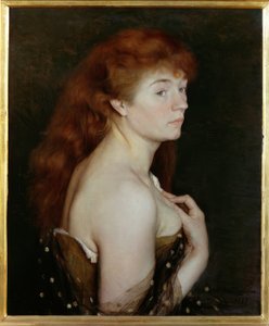 Portret młodej rudej kobiety