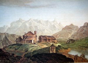 Hospicjum Gottharda 1785 autorstwa Charles Melchior Descourtis