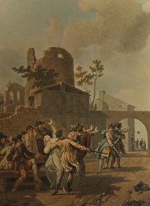 La Rixe, Bójka, c1780, 1913 autorstwa Charles Melchior Descourtis
