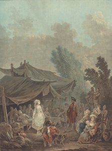 Ślub w Noce de Village, 1785. autorstwa Charles Melchior Descourtis