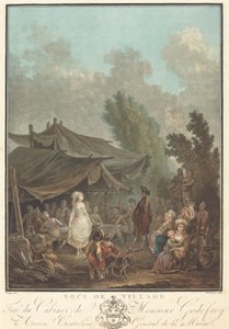 Ślub w Noce de Village, 1785. autorstwa Charles Melchior Descourtis