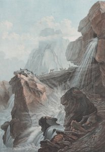 Widok na wodospad potoku Gelten, 1785.