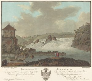 Wodospady Szafuzy autorstwa Charles Melchior Descourtis after Friedrich Rosenberg after Johann Heinrich Troll