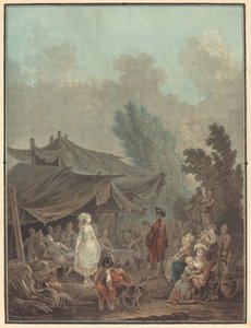 Noce de Village (Wesele wiejskie) autorstwa Charles Melchior Descourtis after Nicolas Antoine Taunay