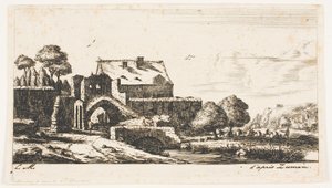 Młyn wodny w pobliżu Saint-Denis autorstwa Charles Meryon