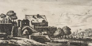 Młyn wodny w pobliżu Saint-Denis, 1850. autorstwa Charles Meryon
