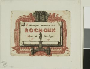 Karta adresowa drukarza, Rochoux autorstwa Charles Meryon