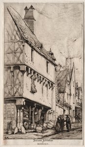 Stary Dom w Bourges, czasami nazywany Domem Muzyka autorstwa Charles Meryon