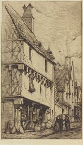 Stary dom w Bourges, zwany "La Maison du Musicien" (Stary Dom w Bourges, Czasem Nazywany "Domem Muzyka") autorstwa Charles Meryon