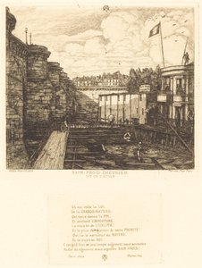 Zakład zimnej łaźni Chevrier, czasami nazywany „łaźnią szkolną”) autorstwa Charles Meryon