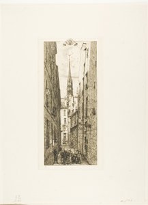 Chantrey Street, Paryż autorstwa Charles Meryon
