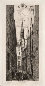 Ulica Chantrey, Paryż, 1862. autorstwa Charles Meryon