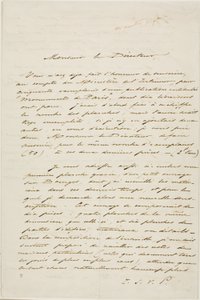 List z autografem Charlesa Meryona autorstwa Charles Meryon