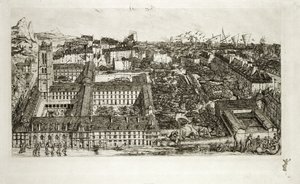 College Henri IV i Lycee Napoleon, 1864 r. autorstwa Charles Meryon