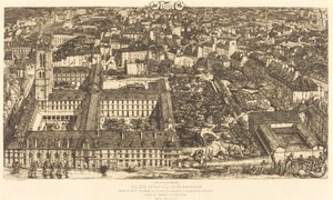 College Henri IV, Paryż lub Lycée Napoléon (Henry IV College lub Napoleon School) autorstwa Charles Meryon