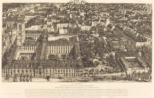 Collège Henri IV, Paryż lub Lycée Napoléon (Henry IV College lub Napoleon School, Paryż) autorstwa Charles Meryon