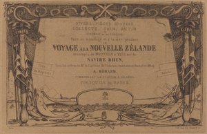 Okładka zestawu akwafort pt. „Podróż do Nowej Zelandii” autorstwa Charles Meryon