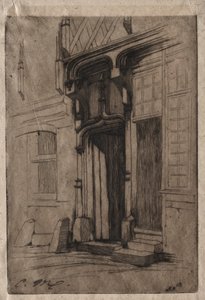 Wejście do starożytnego klasztoru przy Rue Mirabeau, Bourges autorstwa Charles Meryon