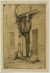 Wejście do starożytnego klasztoru, przy rue Mirabeau, Bourges autorstwa Charles Meryon
