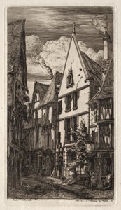 Akwaforty Paryża: w Bourges autorstwa Charles Meryon
